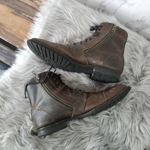 Bed Stu lace double zip boots 9.5